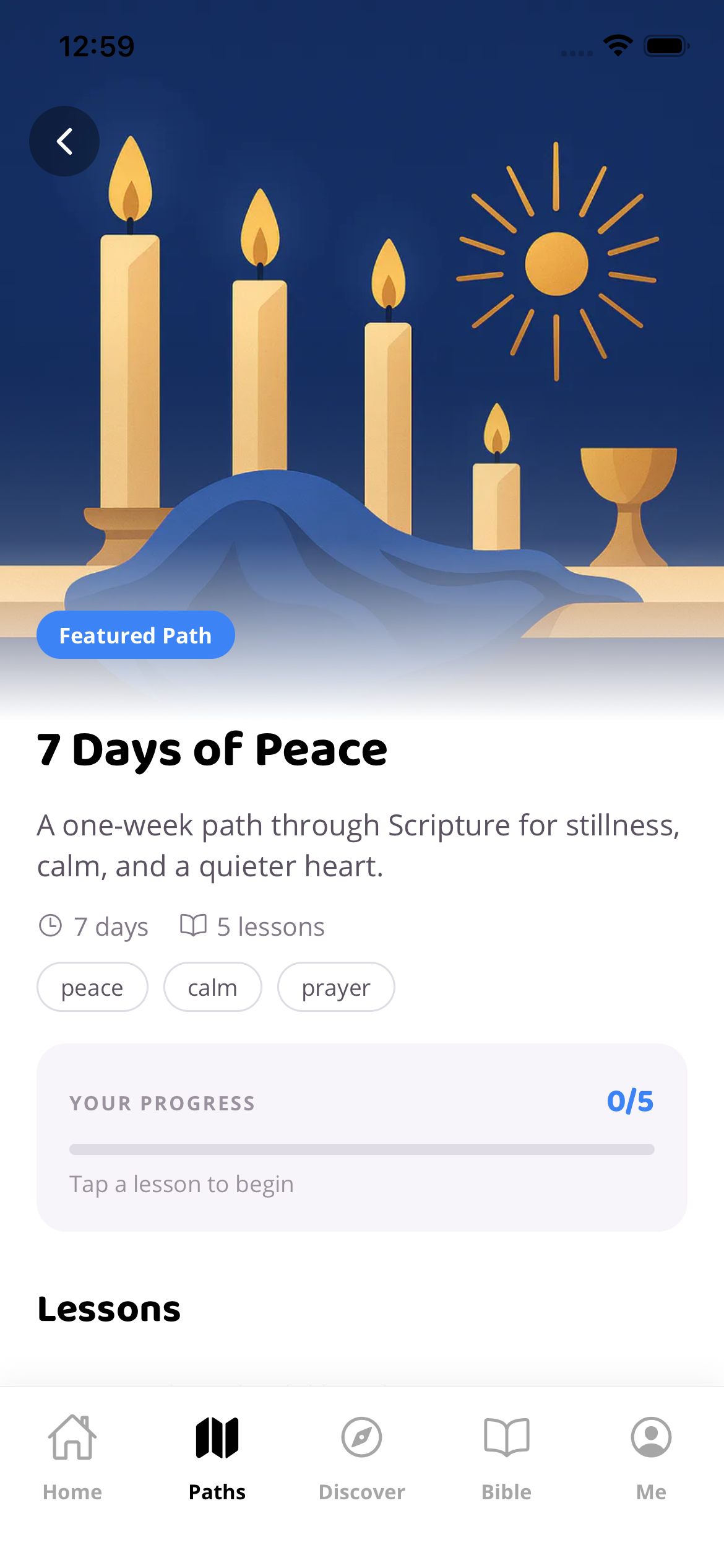 Worshipia app screen